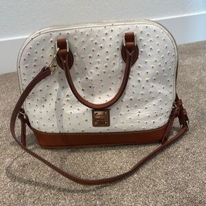 Dooney & Bourke White and Brown Crossbody Bag